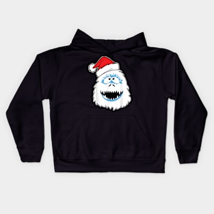 Vintage Abominable Snowman _ Bigfoot Yeti Retro Christmas Kids Hoodie
